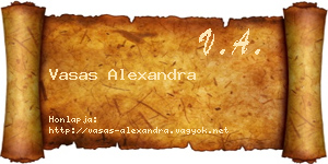 Vasas Alexandra névjegykártya